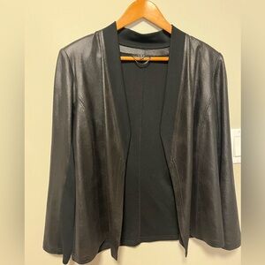 Vex faux leather jacket with shoulder pads size 44/14 NWOT